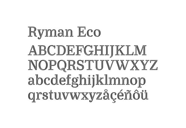 Ryman Eco typeface